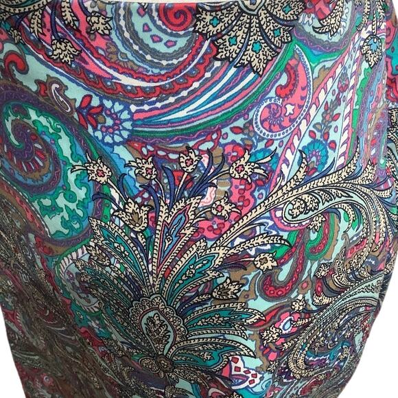 Talbots Petite Multicolor Paisley Skirt, Size 6P - Colorful, Vibrant, Casual - Picture 9 of 10